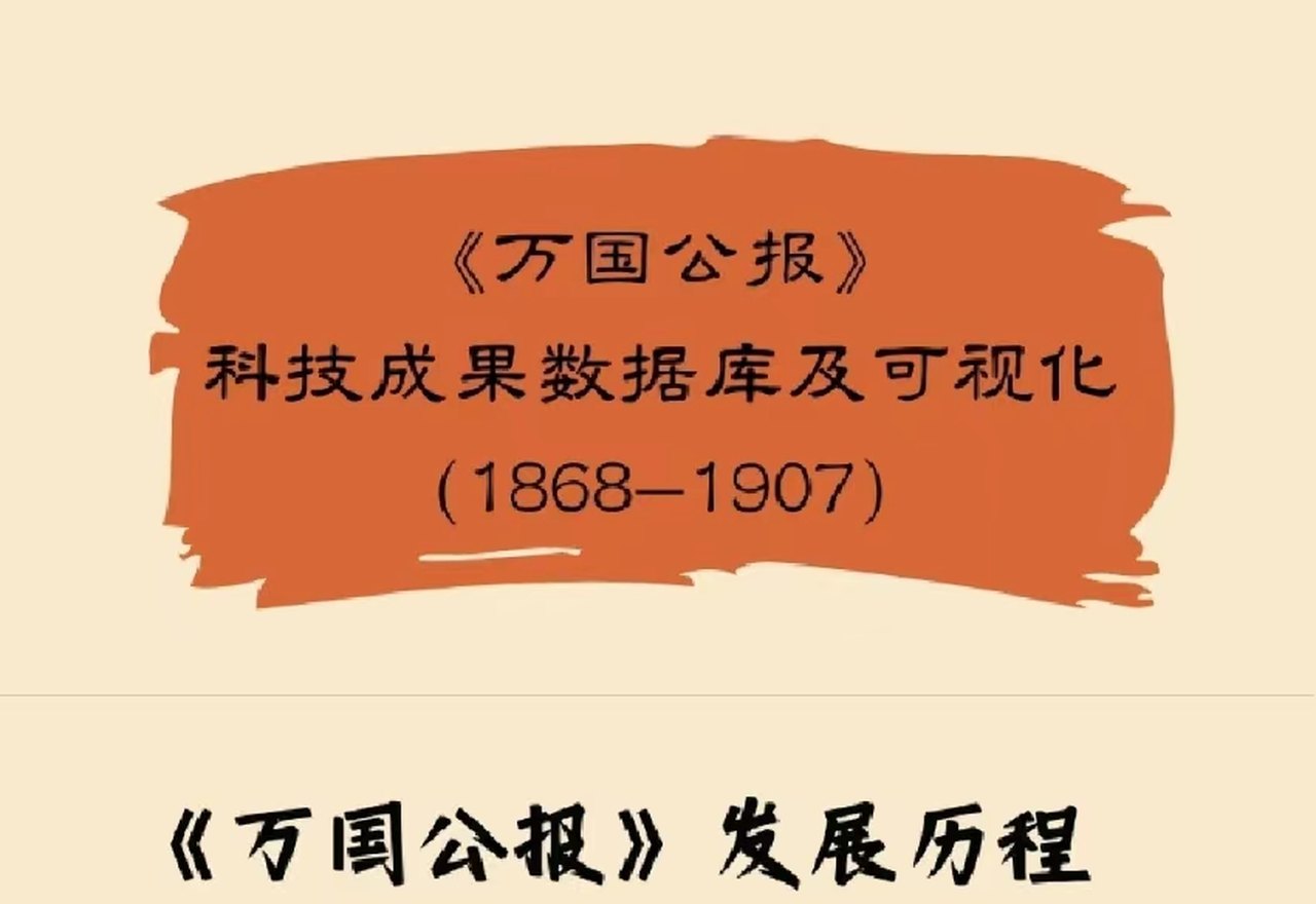 《万国公报》科技成果报道数据库及可视化